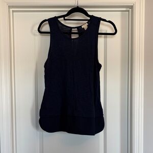 J. Crew Sleeveless Navy Layered Hem Women's Tank Top